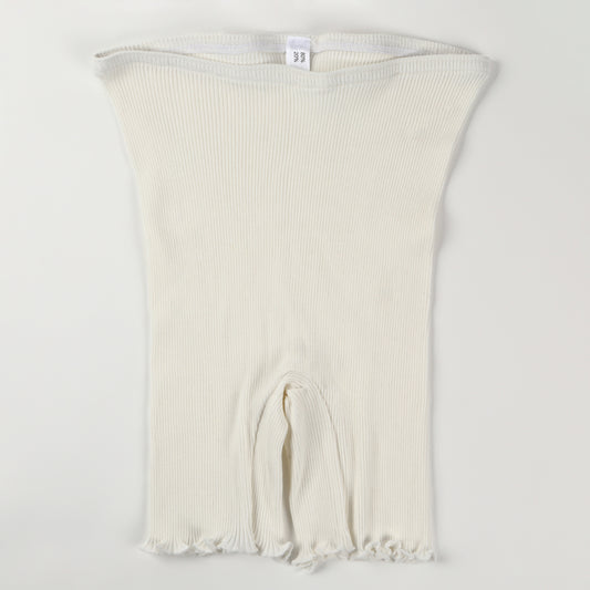 シルクコットン リブ1分丈ボトム レディース <メール便可>