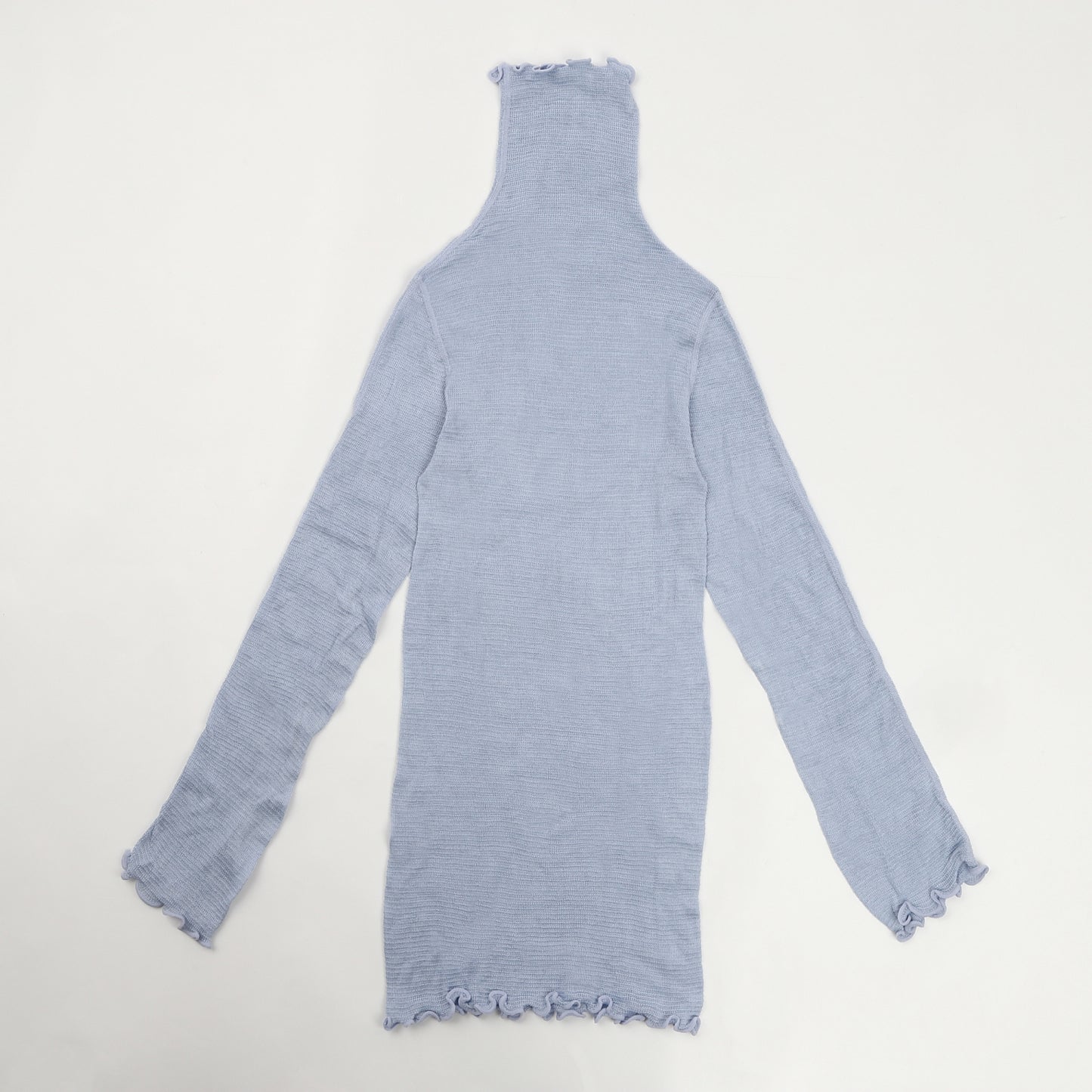 シルク100%ハイネックストレッチ9分袖インナー フリーサイズ レディース <メール便可>